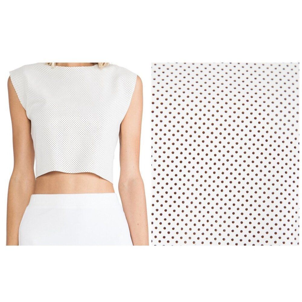 Bailey 44 Kwaito Alabaster Top - Size M - Perforated Sleeveless Minimalist - Picture 3 of 10